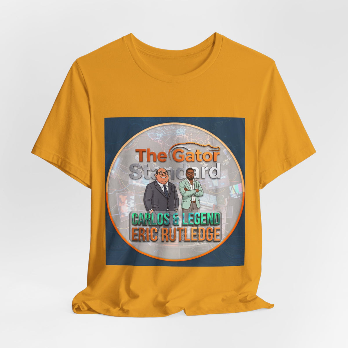 Gator Standard Unisex Shirt Black  and Yellow GS letters on back