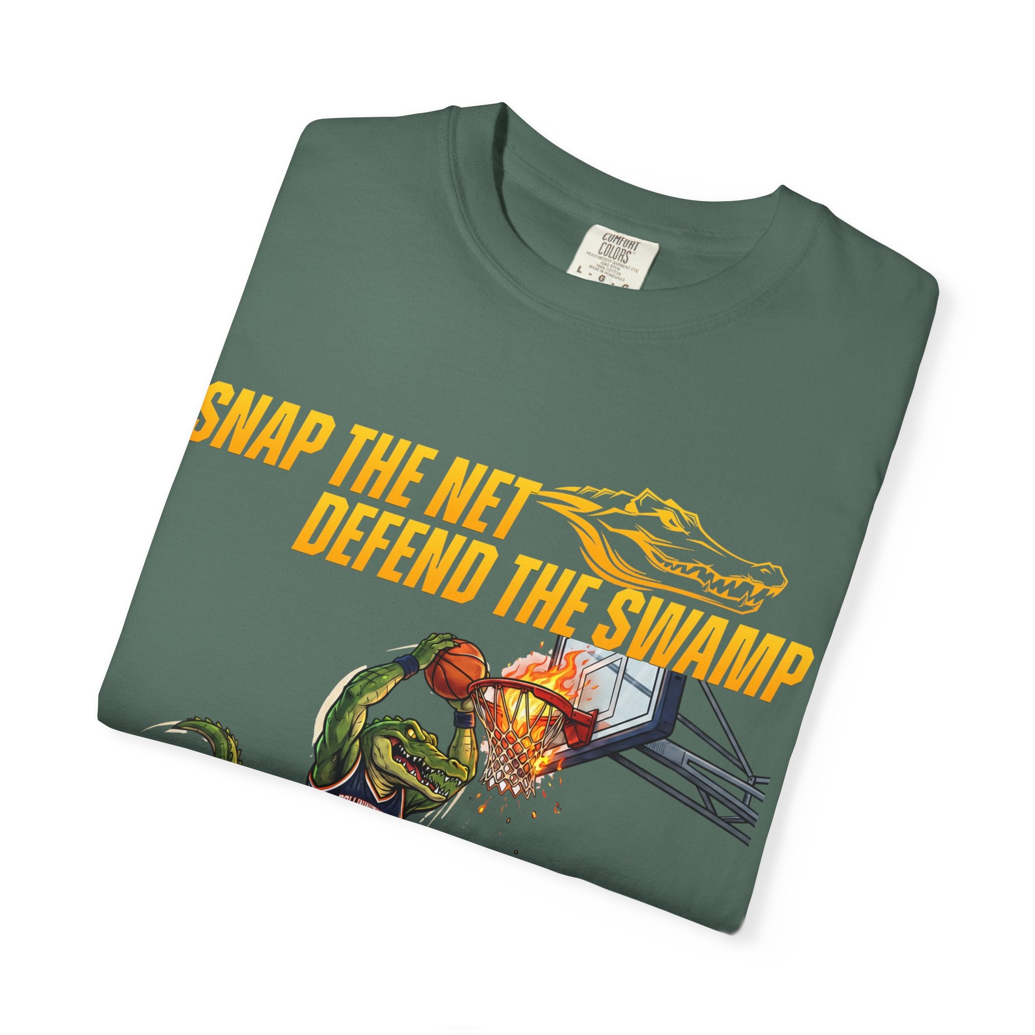 Snap the Net — 'Defend the Swamp' Basketball T-Shirt