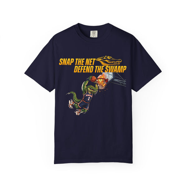 Snap the Net — 'Defend the Swamp' Basketball T-Shirt