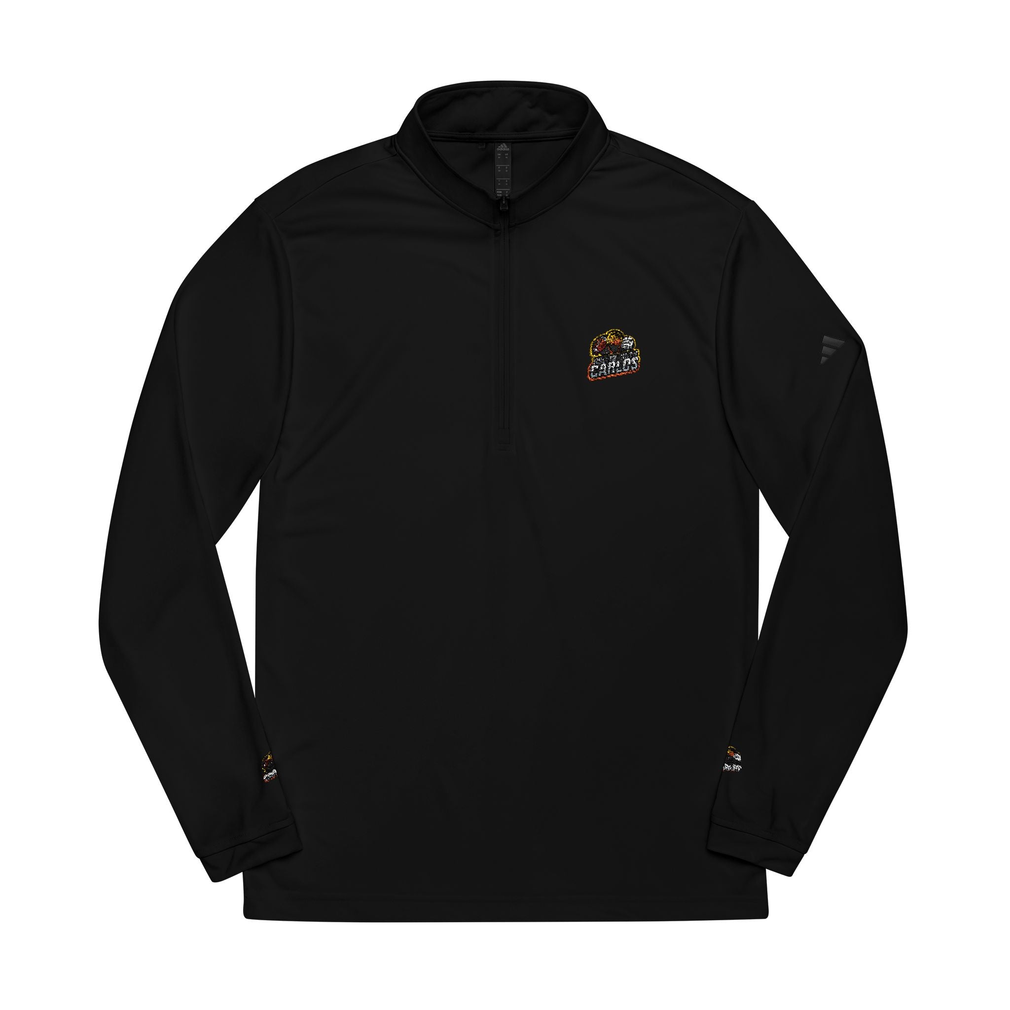 RollinwithCarlosEmbroidered Adidas Quarter-Zip Pullover —