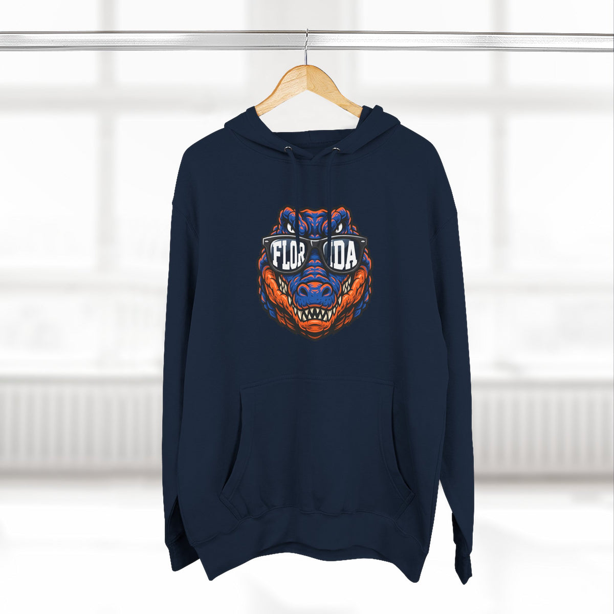 Florida Gator Face Hoodie - "In All Kinds of Weather" Graphic Fleece Pullover