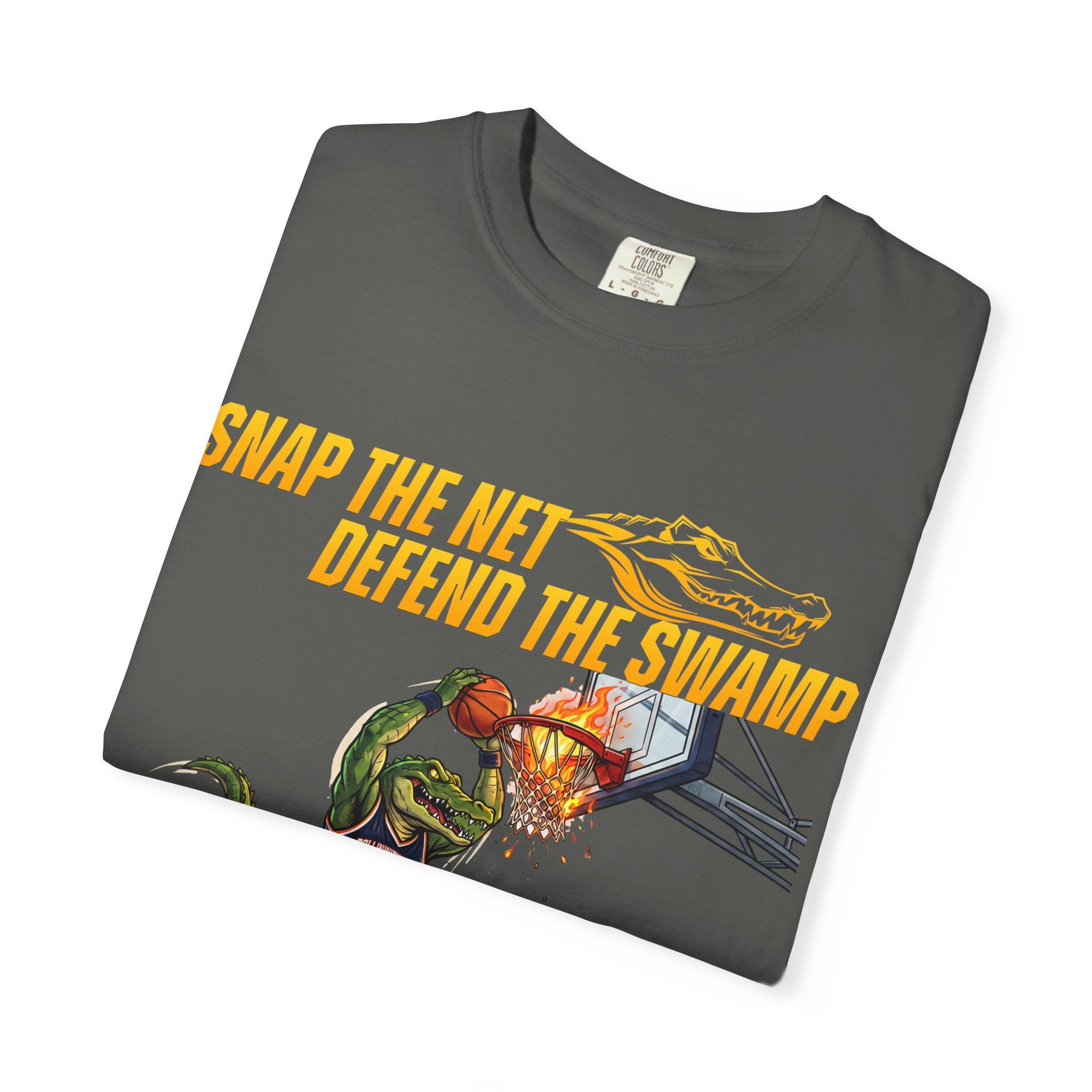 Snap the Net — 'Defend the Swamp' Basketball T-Shirt