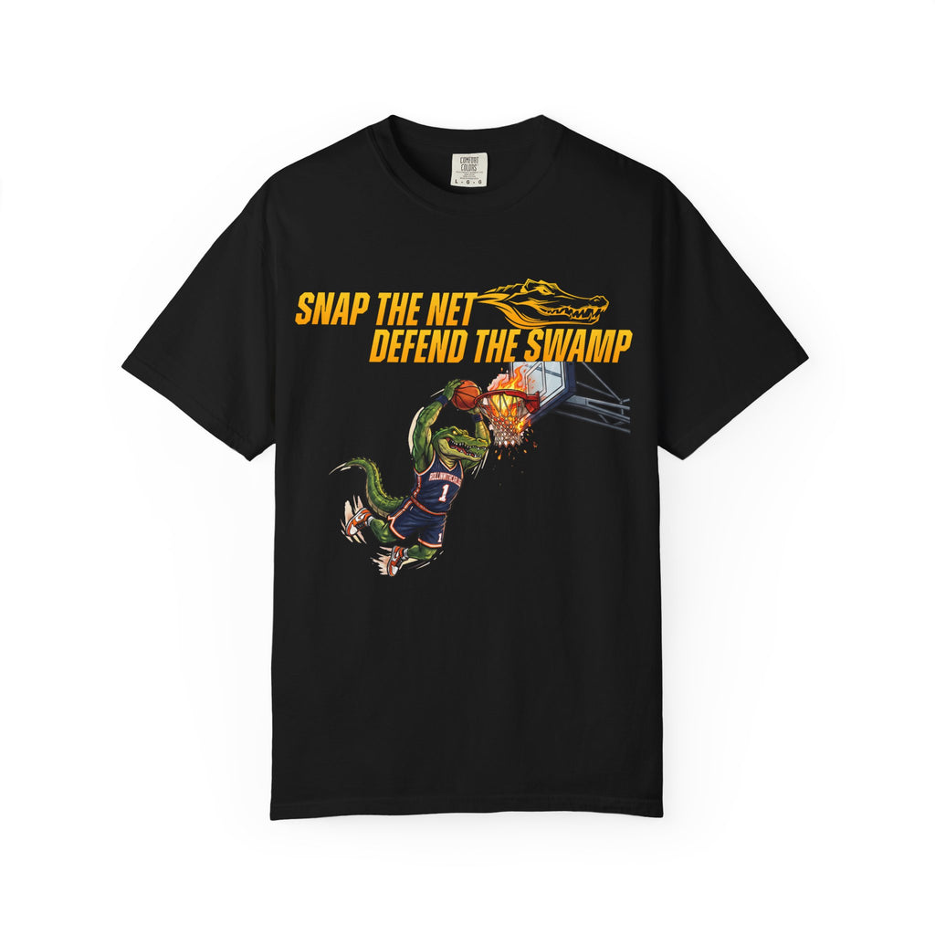 Snap the Net — 'Defend the Swamp' Basketball T-Shirt
