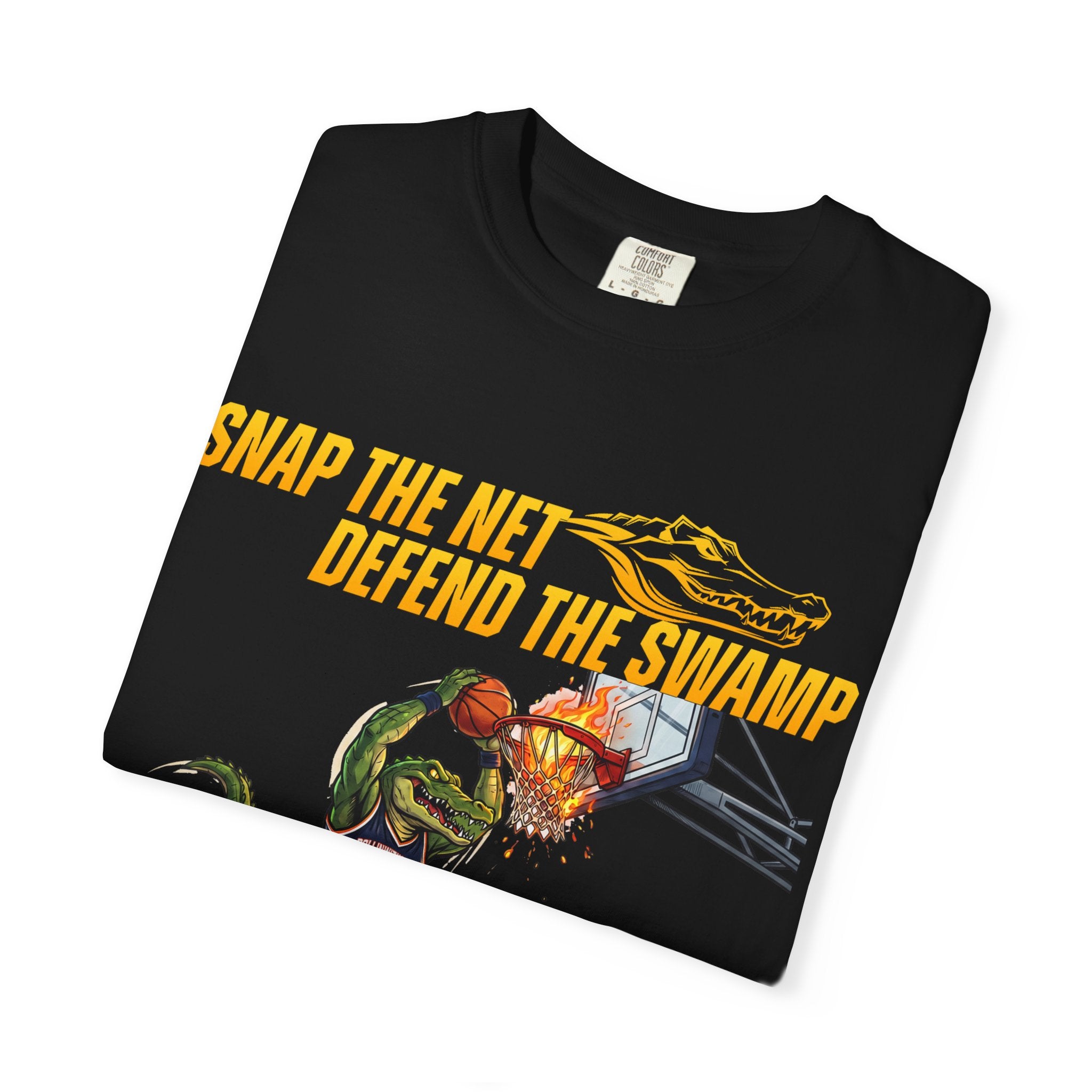Snap the Net — 'Defend the Swamp' Basketball T-Shirt
