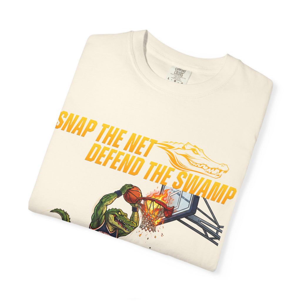 Snap the Net — 'Defend the Swamp' Basketball T-Shirt