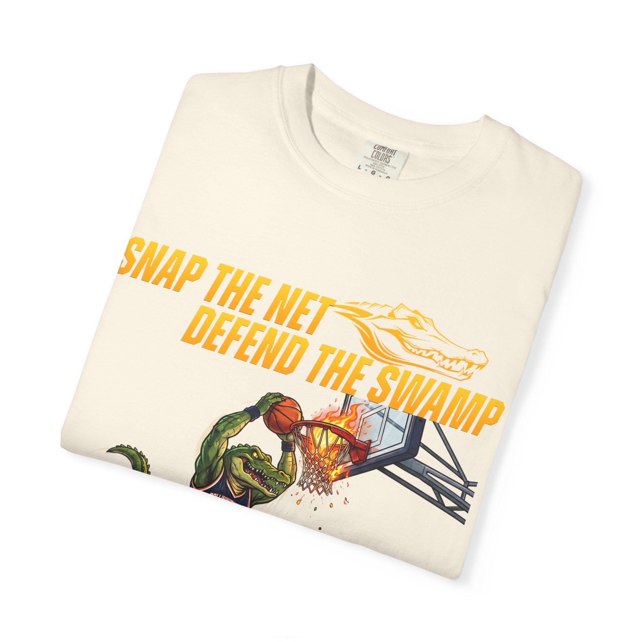 Snap the Net — 'Defend the Swamp' Basketball T-Shirt