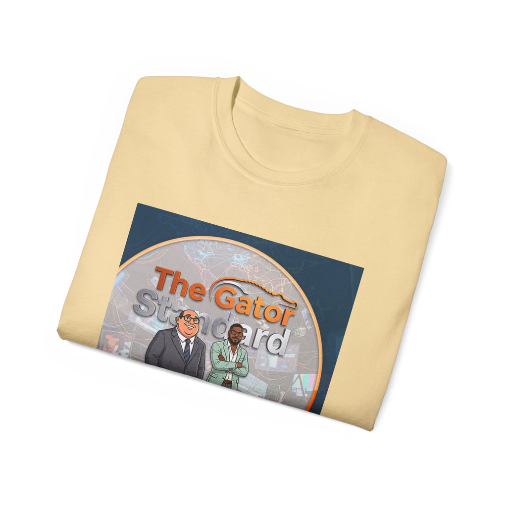 Unisex Gator Standard Shirt White and Yellow Letters on back