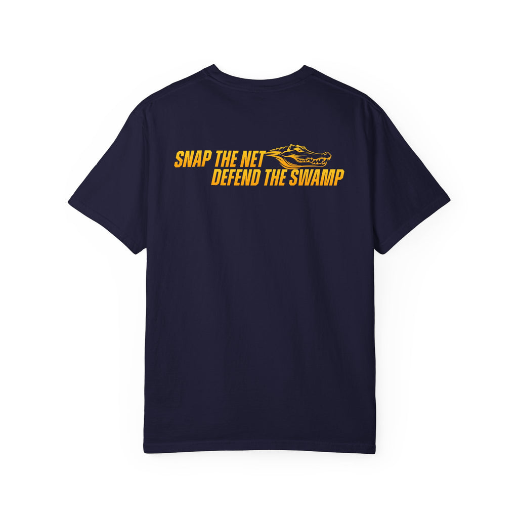 Snap the Net — 'Defend the Swamp' Basketball T-Shirt