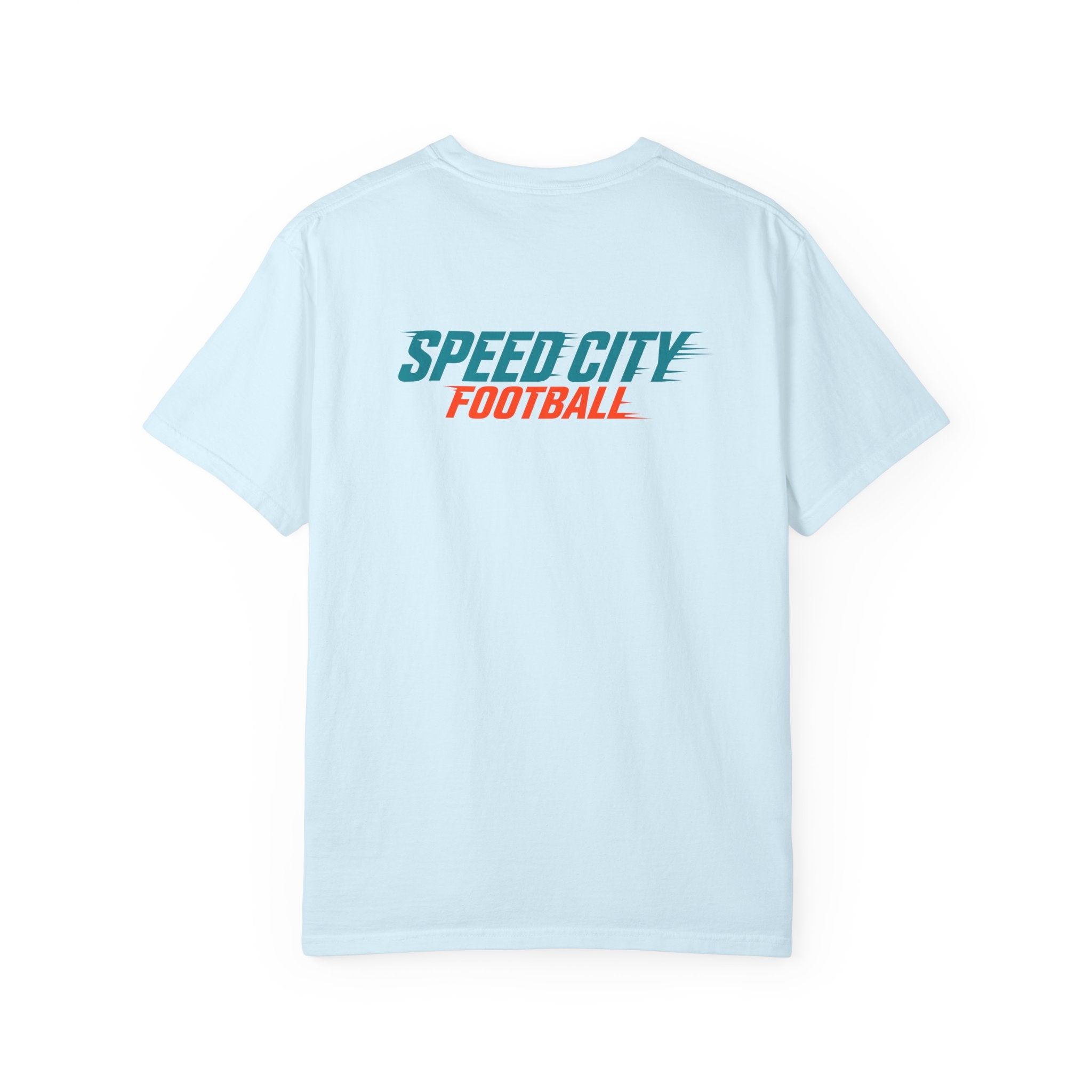 phins Speed City Football T-Shirt — Retro Mascot Football Tee