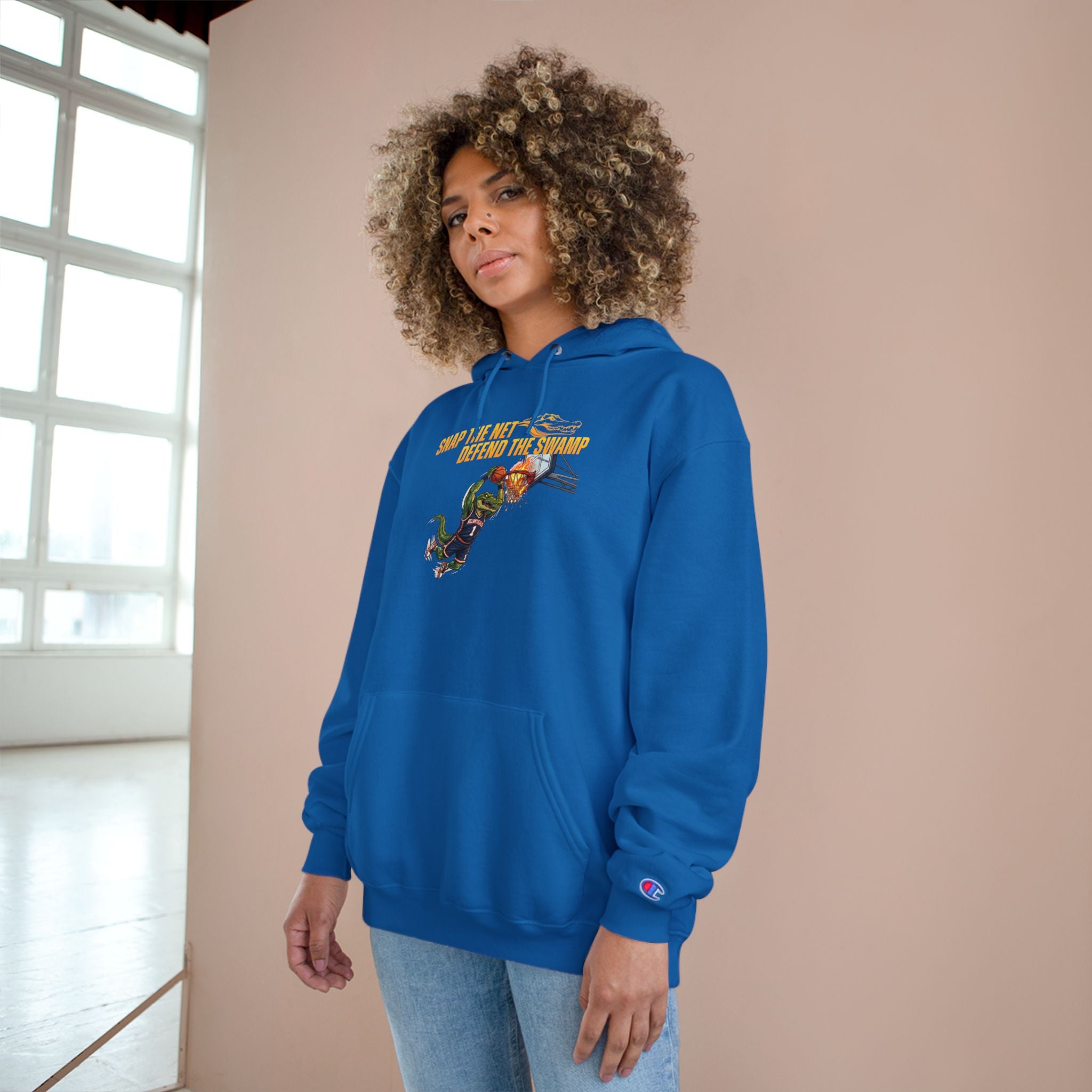 Basketball Hoodie — Snap the Net — 'Defend the Swamp' Basketball