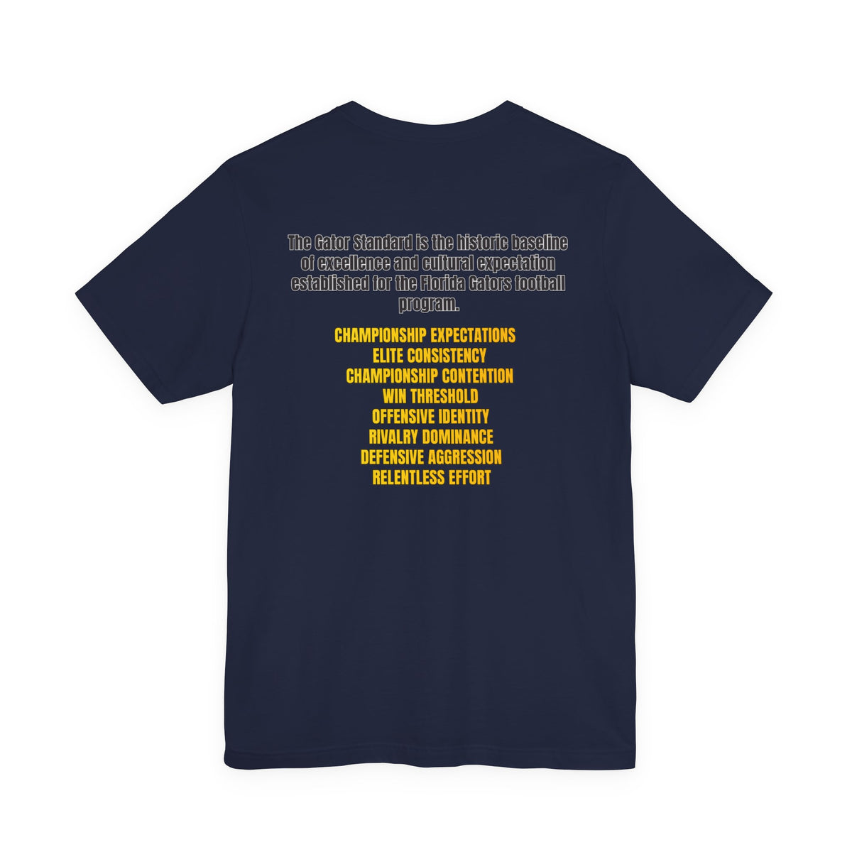 Gator Standard Unisex Shirt Black  and Yellow GS letters on back