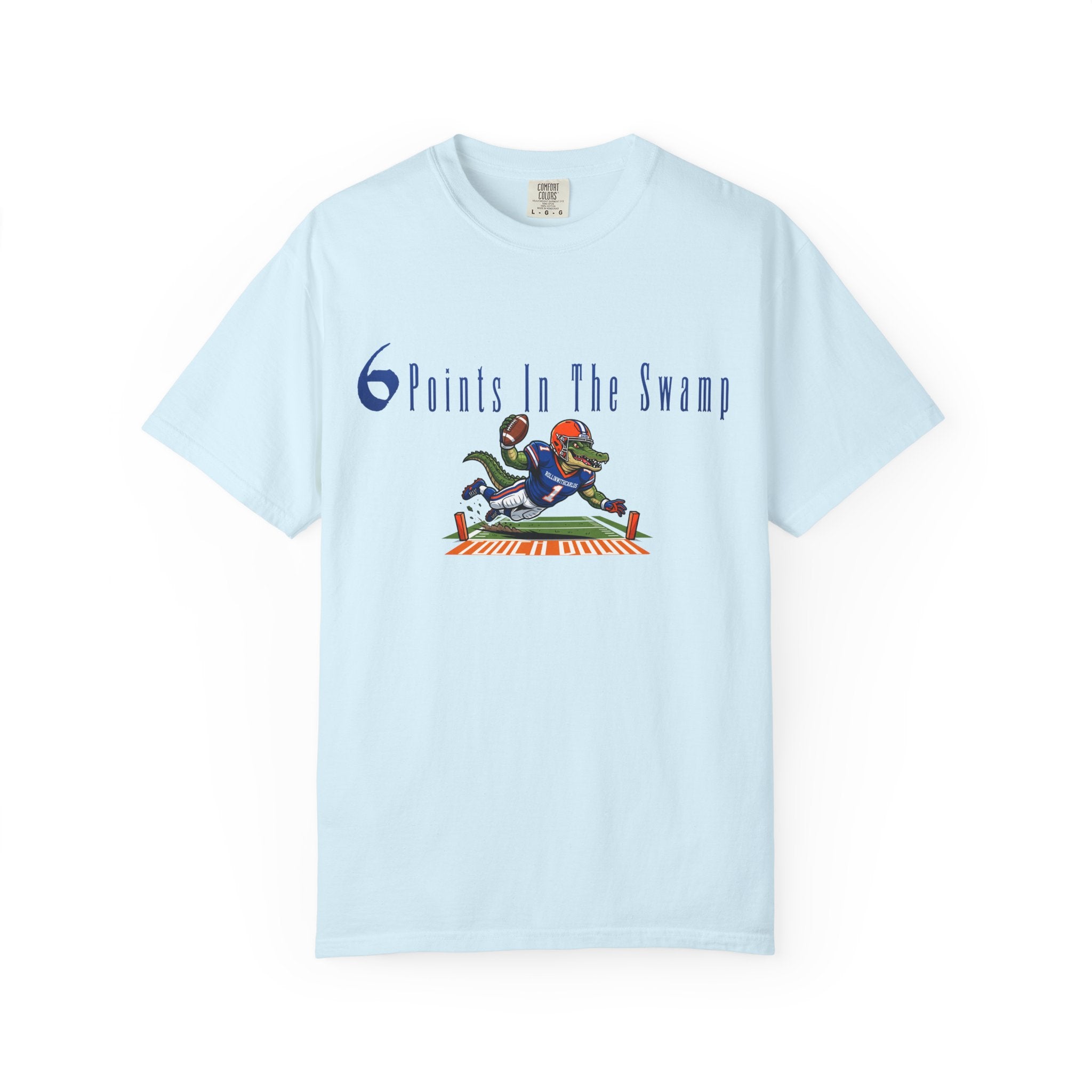 T-Shirt — "6 Points in the Swamp" Football Gator Graphic