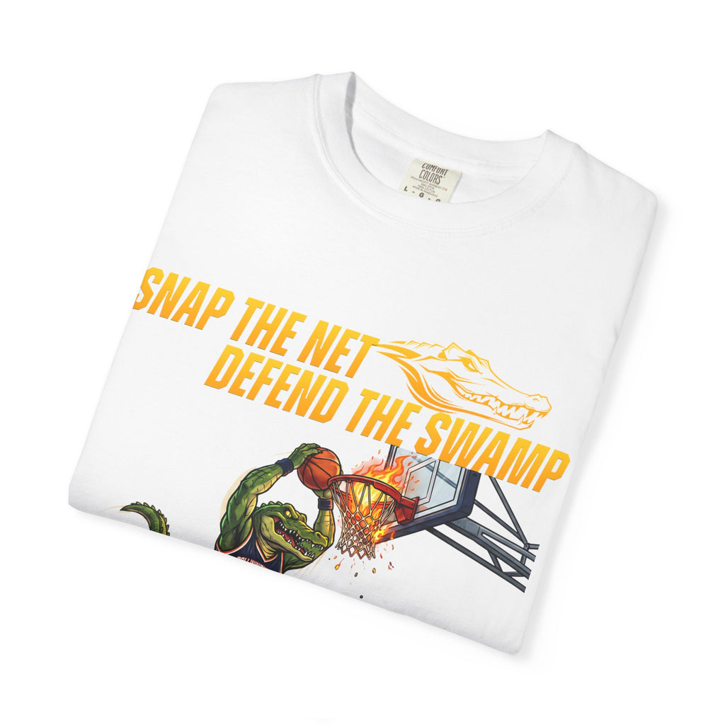 Snap the Net — 'Defend the Swamp' Basketball T-Shirt