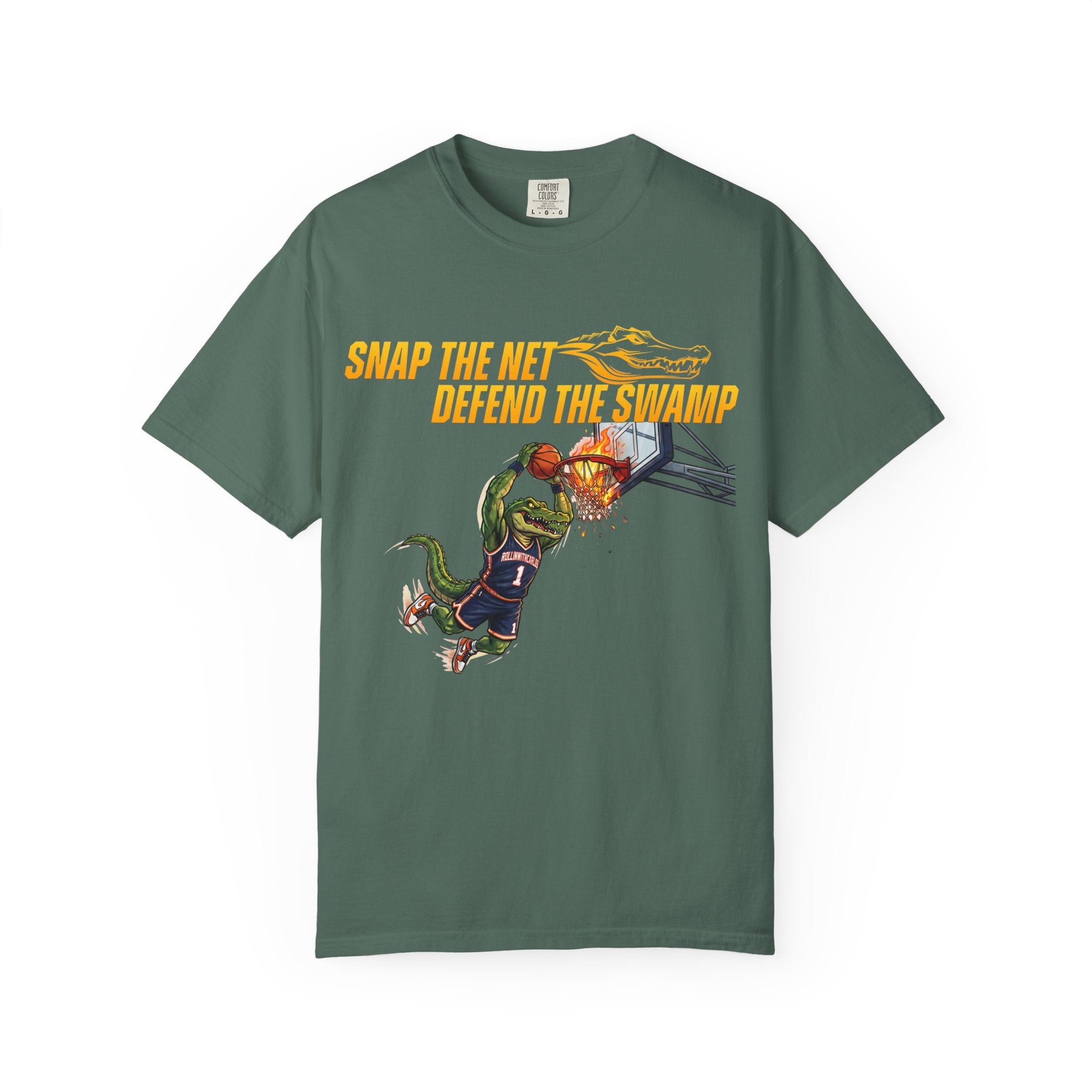 Snap the Net — 'Defend the Swamp' Basketball T-Shirt