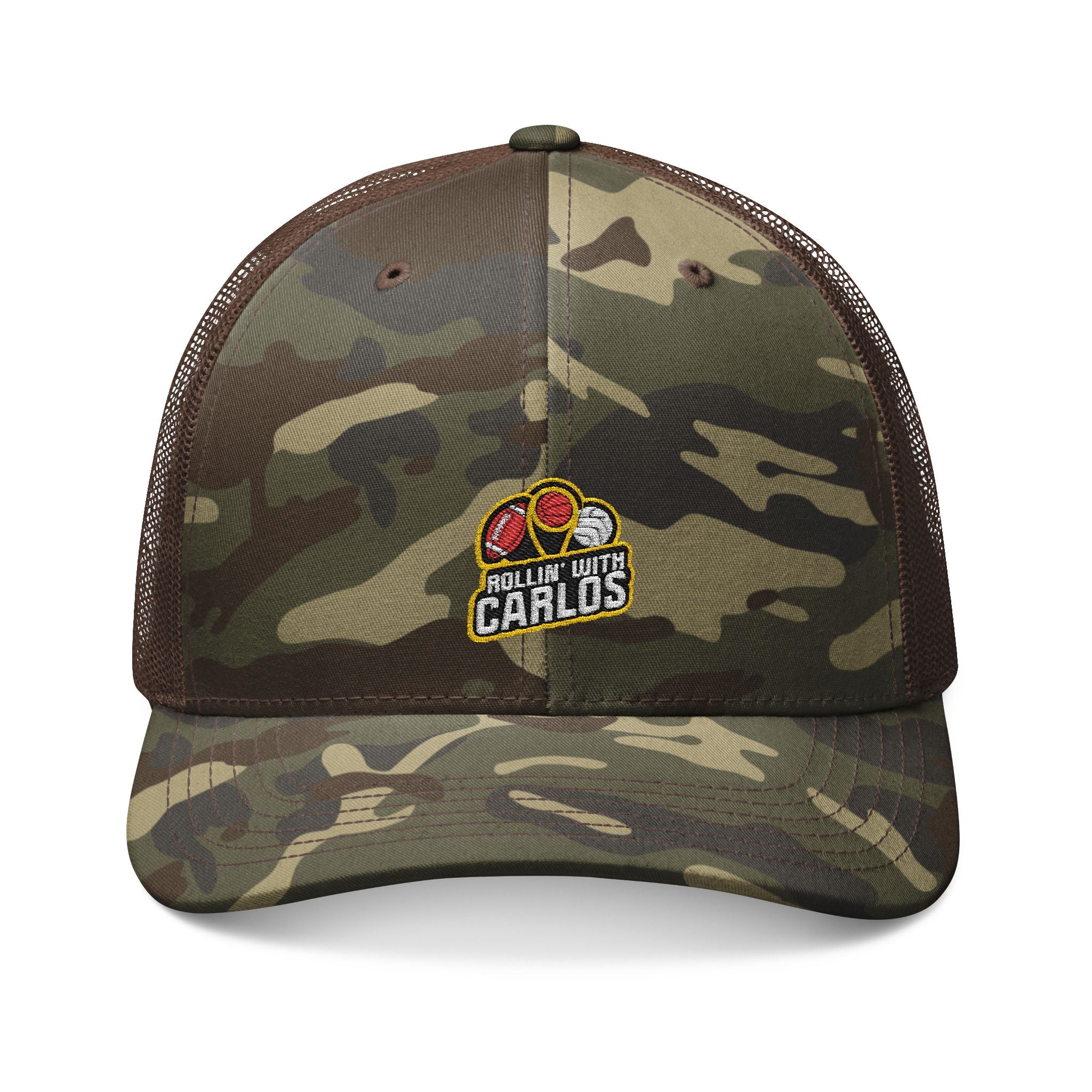 RollinwithCarlos Camouflage Trucker Hat (Embroidery)