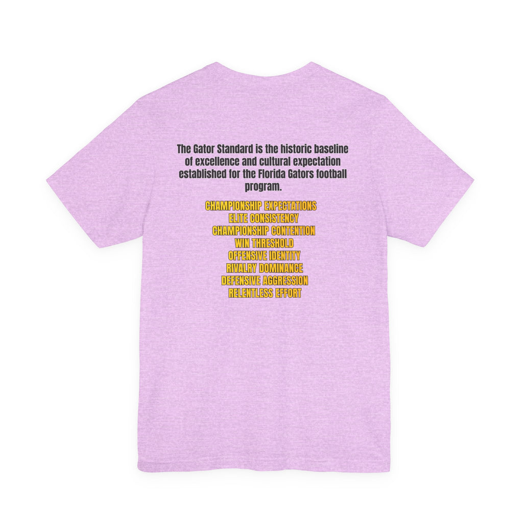 Gator Standard Unisex Shirt Black  and Yellow GS letters on back