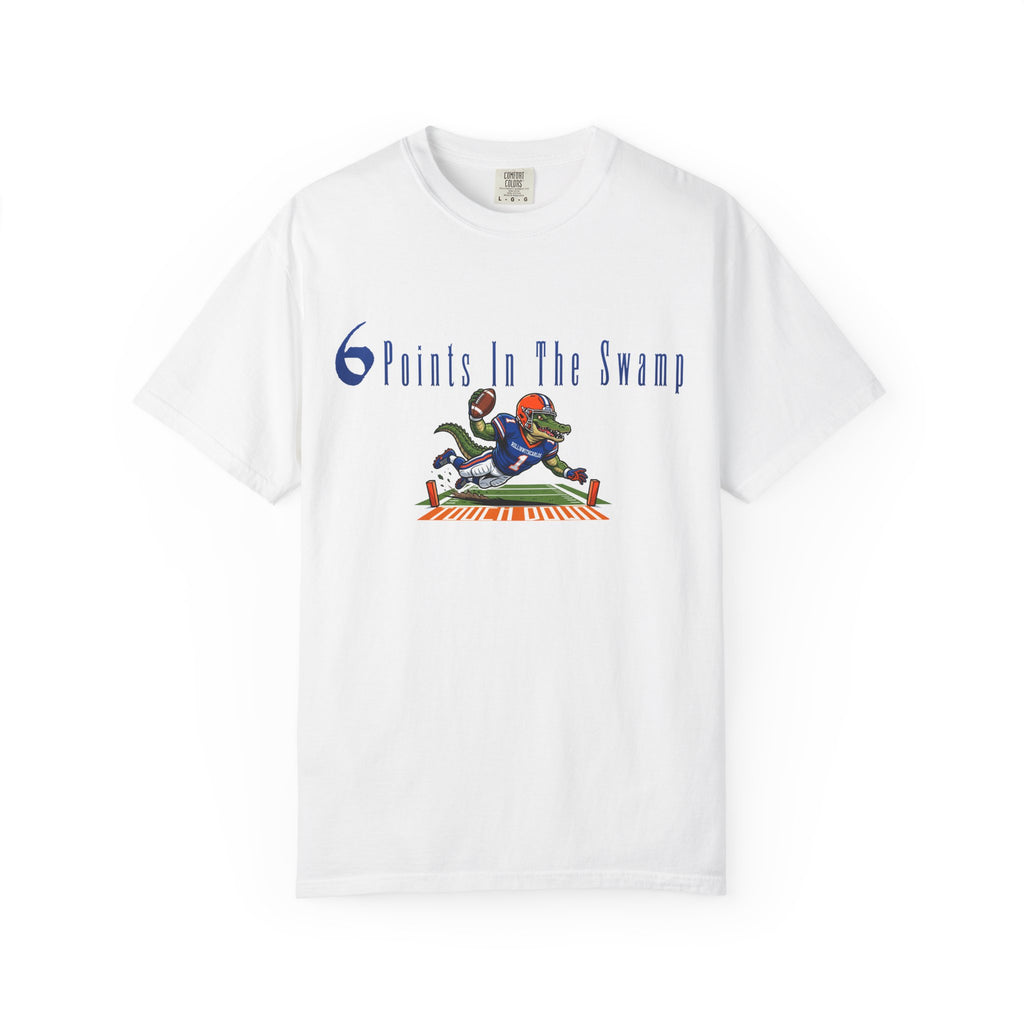 T-Shirt — "6 Points in the Swamp" Football Gator Graphic