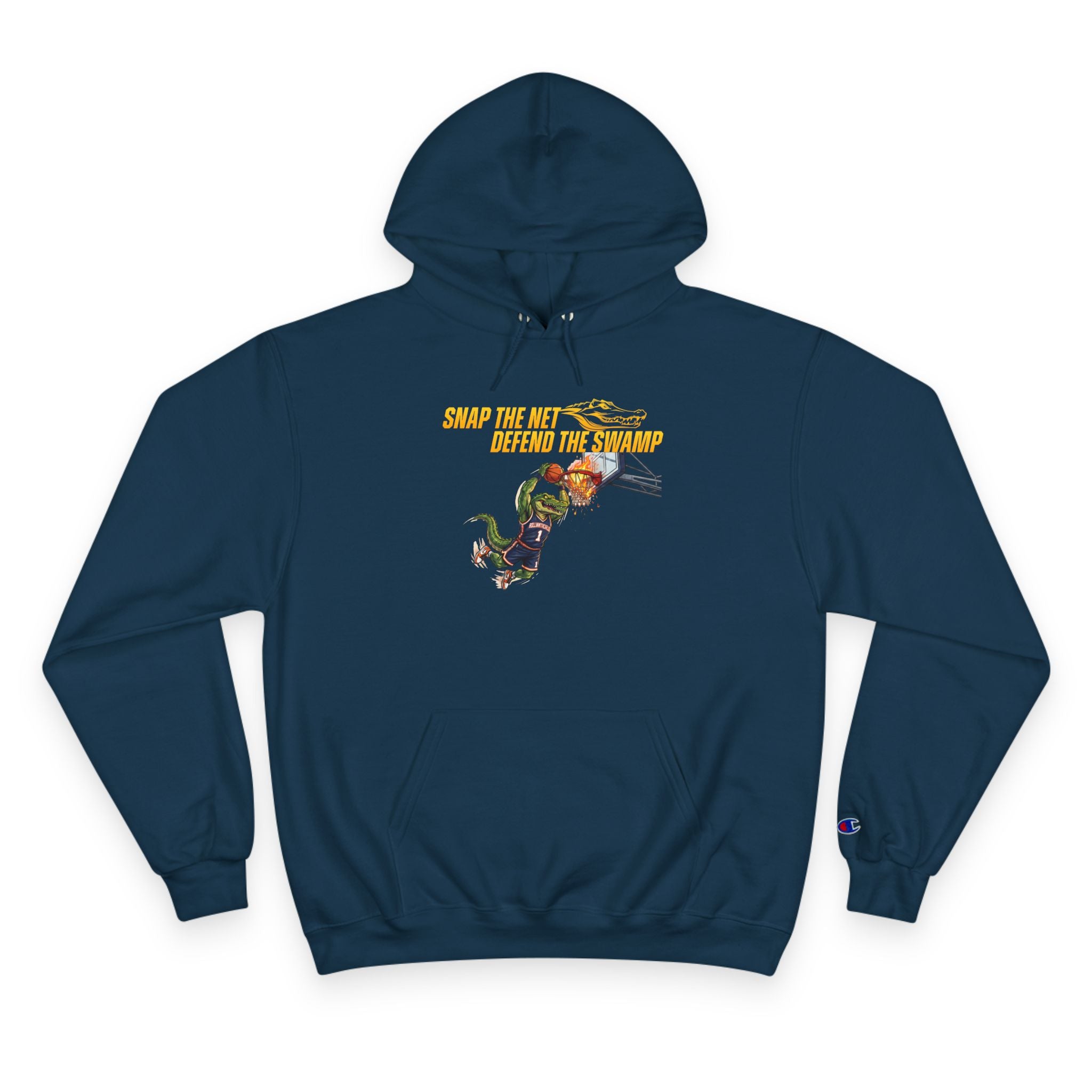 Basketball Hoodie — Snap the Net — 'Defend the Swamp' Basketball