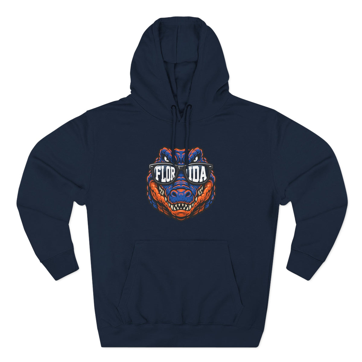 Florida Gator Face Hoodie - "In All Kinds of Weather" Graphic Fleece Pullover