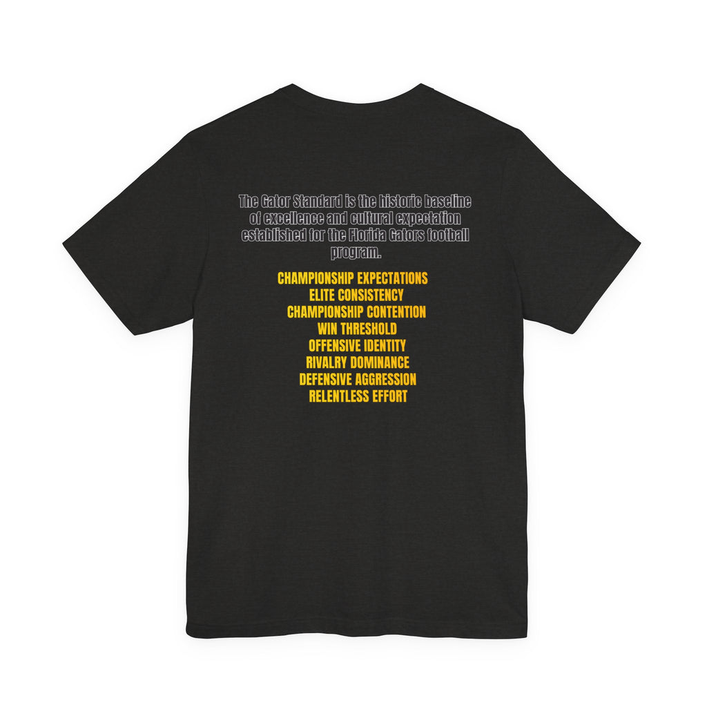 Gator Standard Unisex Shirt Black  and Yellow GS letters on back