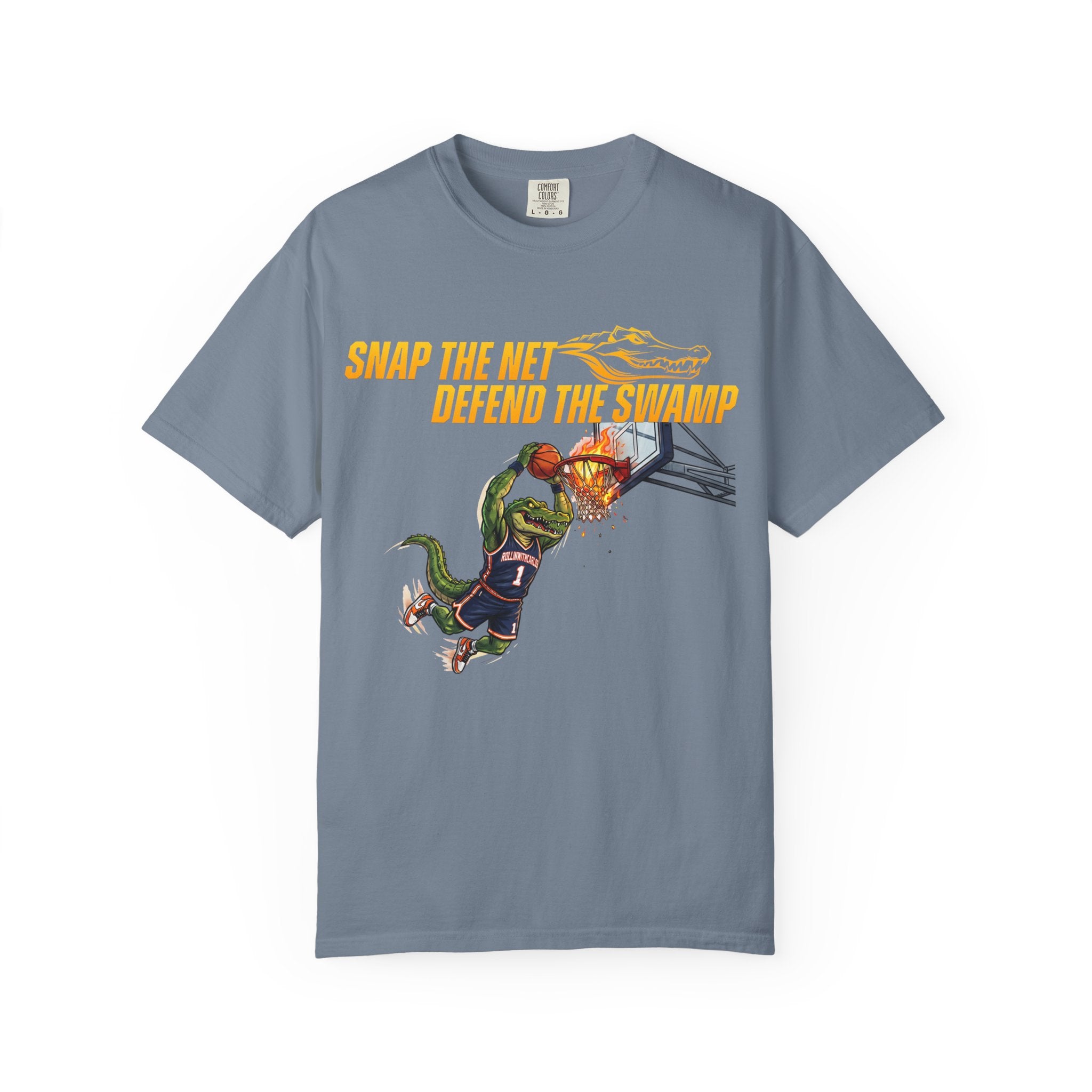 Snap the Net — 'Defend the Swamp' Basketball T-Shirt