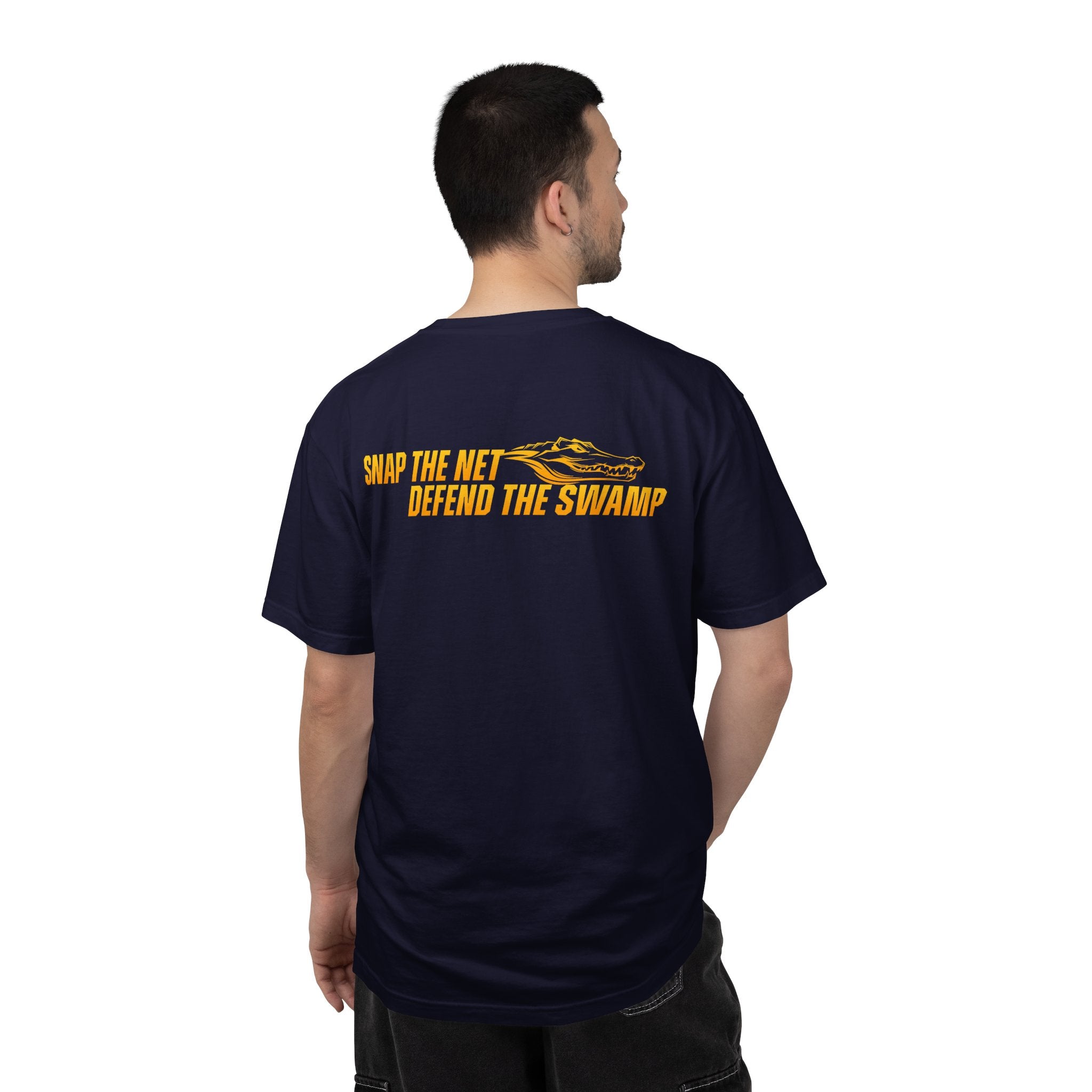 Snap the Net — 'Defend the Swamp' Basketball T-Shirt
